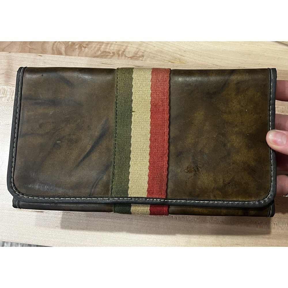 Vintage Glovebox Organizer Trifold Cards Maps Notes Glasses Coins Designer Insp.